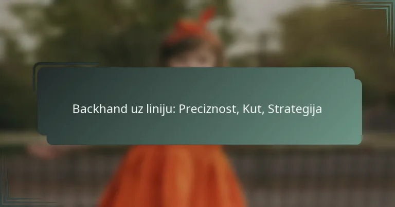 Backhand uz liniju: Preciznost, Kut, Strategija