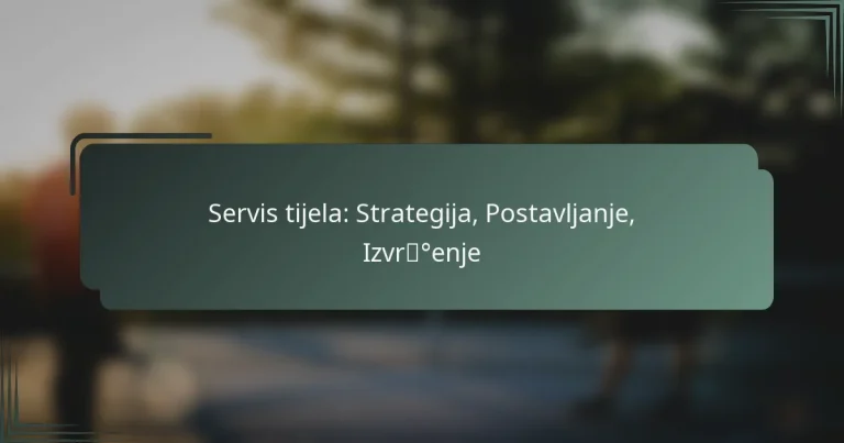 Servis tijela: Strategija, Postavljanje, Izvršenje