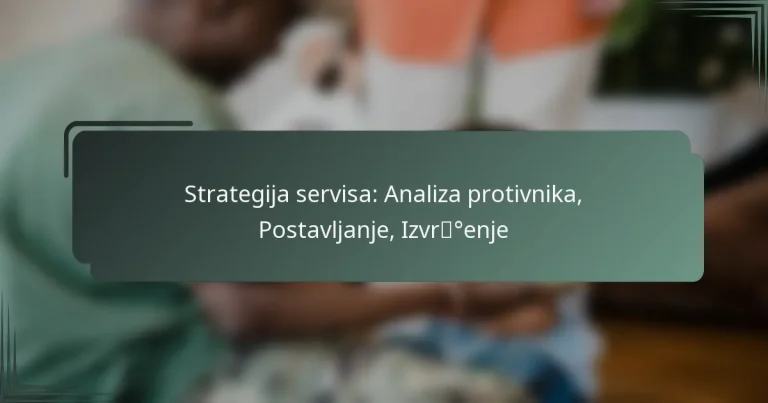 Strategija servisa: Analiza protivnika, Postavljanje, Izvršenje