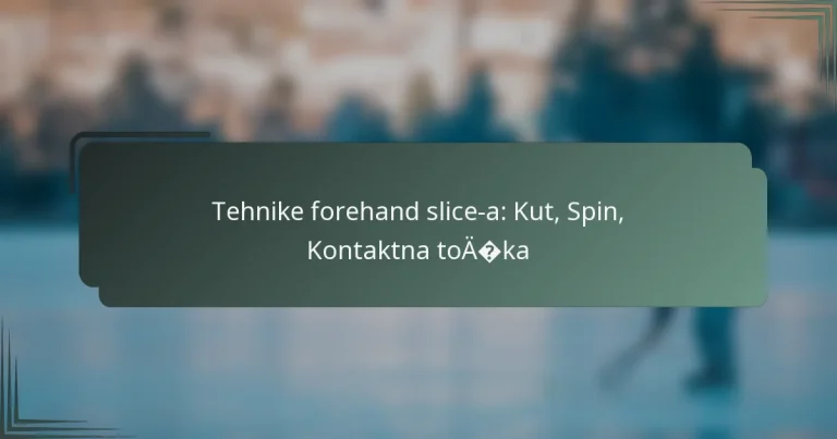 Tehnike forehand slice-a: Kut, Spin, Kontaktna točka