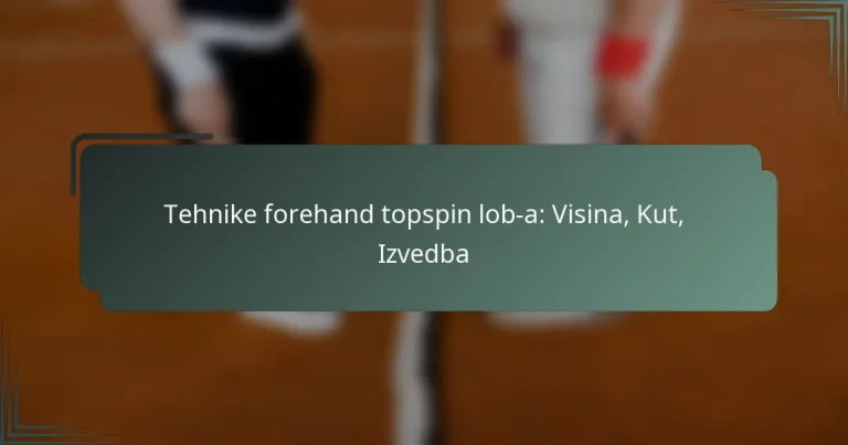 Tehnike forehand topspin lob-a: Visina, Kut, Izvedba