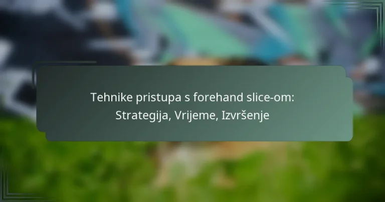 Tehnike pristupa s forehand slice-om: Strategija, Vrijeme, Izvršenje