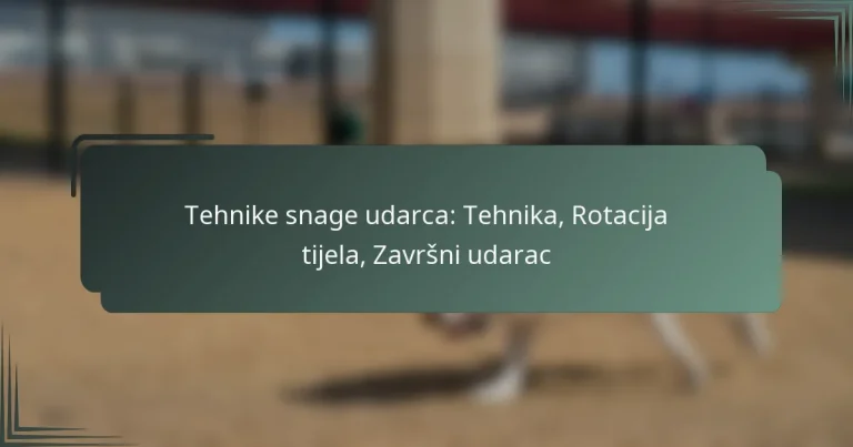 Tehnike snage udarca: Tehnika, Rotacija tijela, Završni udarac