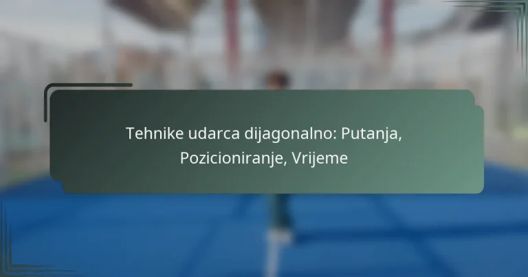 Tehnike udarca dijagonalno: Putanja, Pozicioniranje, Vrijeme